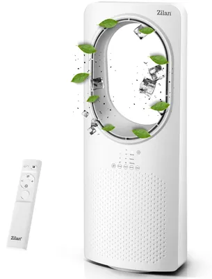 Produktbild von Zilan Turmventilator energiesparender Motor mit Fernbedienung Ventilator energiesparend oszillierend sehr leise Design Standventilator 3 Stufen Säulenventilator mit Kühlung Tower Fan