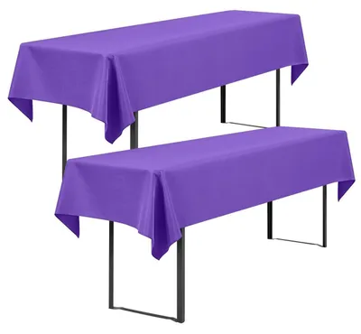 Productafbeelding van 2 stuks tafelkleeden voor biertafels, paars, 100x250 cm, polyester, wasbaar