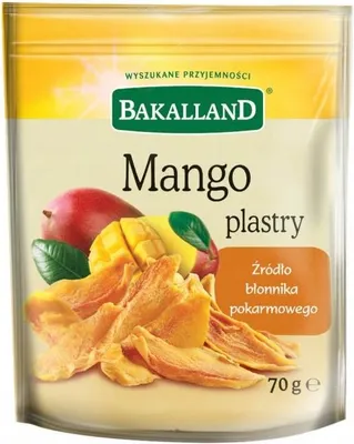 Productafbeelding van Bakalland gedroogde mangostukjes, 70 gram