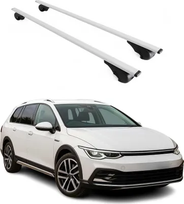 Obrázek produktu pro Příčné střešní nosiče pro VW Golf V Variant 2020–2024, barva: stříbrná
