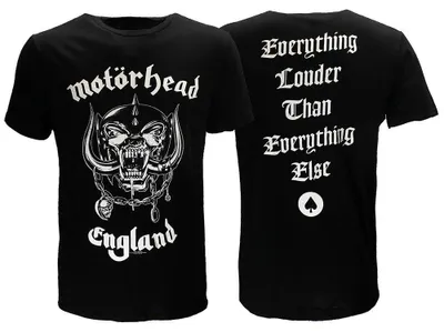 Produktbild von Offizielles Band-T-Shirt von Motörhead England mit Rückenaufdruck - XL