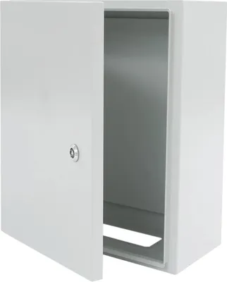 Zdjęcie produktu dla Obudowa elektryczna – szafka rozdzielcza – 40×20×50 cm – stal walcowana na zimno – wodoodporna – do użytku wewnątrz/na zewnątrz – blacha 1 mm – kąt otwarcia drzwi >90° – kolor szary