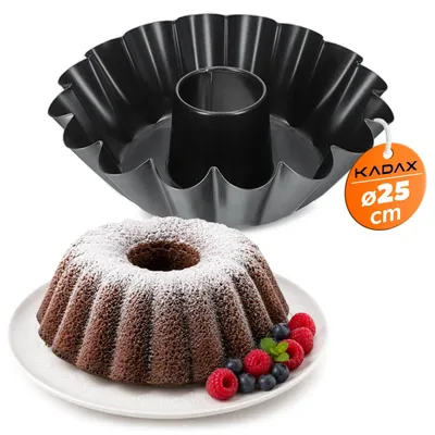 Zdjęcie produktu dla KADAX Forma Do Babki z Kominem Foremka Blacha Do Pieczenia Nieprzywieralna 25cm
