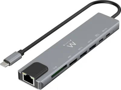 Immagine prodotto di Ewent EW1146 replicatore di porte e docking station per laptop Cablato USB 3.2 Gen 1 (3.1 Gen 1) Type-C Grigio