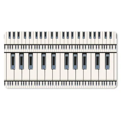 Produktbild von MuchoWow® Schreibtischunterlage Klavier - Patterns - Musik 80x40 cm - XXL Mauspad - Gaming Mauspad