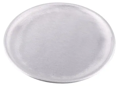 Kerzenplatte aus Aluminium, rund, Ø 21 cm, matt silber