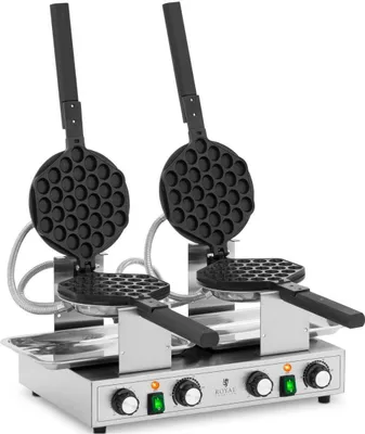Obrázek produktu pro Expondo Royal Catering Bubble Waffeleisen - 2 x 1400 W - 50 - 250 °C - časovač: 0 - 5 min -
