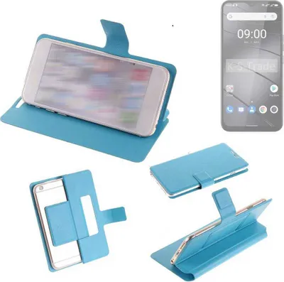 Produktbild von K-S-Trade Schutzhülle Handyhülle kompatibel mit Gigaset GS5 Flip cover Handy case Smartphone Klapphülle blau