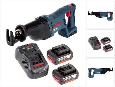 Zdjęcie produktu dla Akumulatorowa pilarka szablasta Bosch GSA 18 V-Li 18 V + 2x akumulator 4,0 Ah + ładowarka