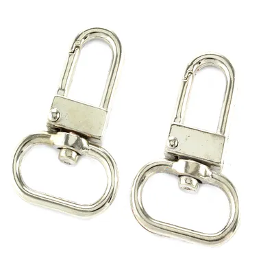 Produktbild von 10 Schnappkarabiner Vernickelt 37 x 18mm Gurtbreite: 13mm Karabiner