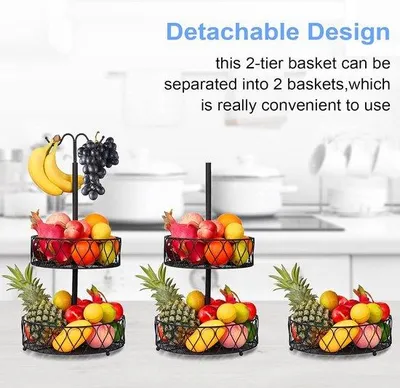 Produktbild von Famanu Obst Etagere 2 Etagen - Schwarz