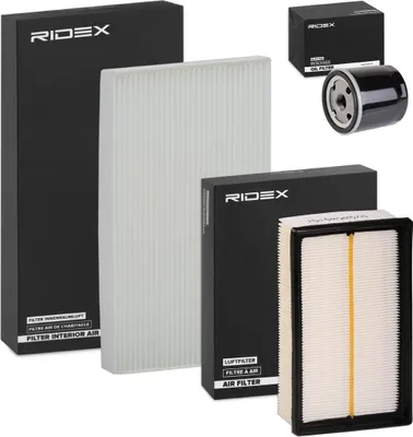Produktbild von RIDEX Filterset Inspektionspaket Filtersatz für NISSAN JUKE (F15)
