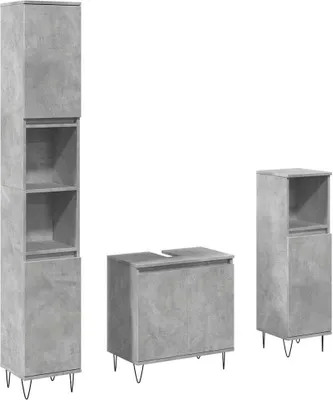 Zdjęcie produktu dla VidaXL 3324953, Szary, Drewno, 580 mm, 330 mm, 600 mm, 3 szt.