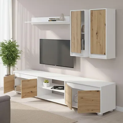 Productafbeelding van Astulo - Wandmeubel, Wit, 7 Planken