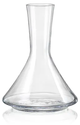 Glaskaraffe 1,4 l mit Deckel, Kristallglas, rund, transparent