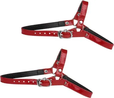 Image de Sangles antidérapantes réglables pour chaussures, rouge vif, 20,5 cm