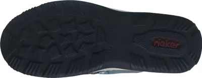 Produktbild von Rieker Damen Slipper Schlupfschuh Blumenmuster Cut-Outs Gummizug 941857, Größe:39 EU, Farbe:Blau