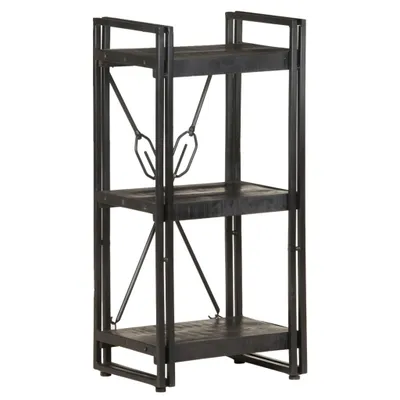 Produktbild von Stabli Möbel Bücherregal 3 Fächer Schwarz 40x30x80 cm Mango Massivholz - Bücherregale CJG6136179