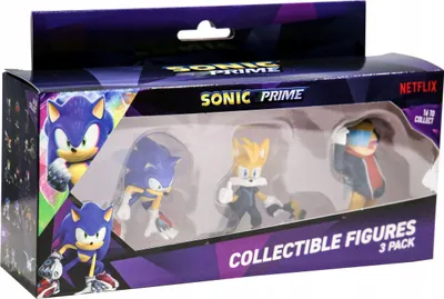 Produktbild von Sonic Prime Sonic - Figuren 3Er Pack - Sonic + Dr. Don'T + Tails Nine, 3 Jahr(e), Sonic, Mehrfarbig, Kunststoff, 3 Stück(e)