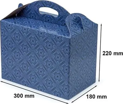Zdjęcie produktu dla Pudełko z uchwytem F217 300x180x220mm ozdobne