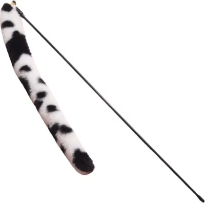 Produktbild von INF Plüsch Schwanz Katzenangel Spielzeug - Interaktives Katzenspielzeug mit Glocke