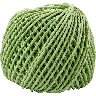 Produktbild von Papiergarn, Dicke 2,5-3 mm, Hellgrün, 150 g, 40 m/ 1 Knäuel [HOB-41727]