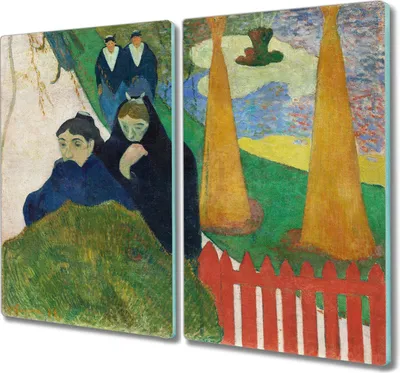 Produktbild von Coloray Hackbrett Kochplattenabdeckung Herdabdeckplatte 2x30x52 cm Schneidebrett Küchenbrett - Arlésiennes Gauguin
