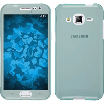Produktbild von PhoneNatic Case kompatibel mit Samsung Galaxy J2 (2015) - hellblau Silikon Hülle 360° Fullbody + 2 Schutzfolien