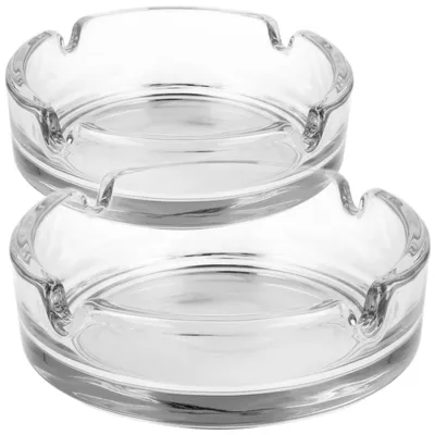 Produktbild von com-four® 2x Aschenbecher aus Glas, Tischascher, Glasaschenbecher