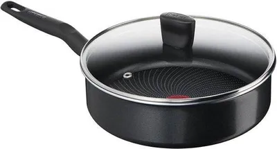 Immagine prodotto di Padella in alluminio adatta all'induzione, 24 cm, nera, antiaderente