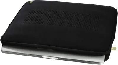 Immagine prodotto di Custodia in neoprene per laptop da 13,3 pollici, color oro e nero – Elegante custodia imbottita per laptop