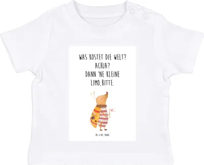 Produktbild von Mr. & Mrs. Panda T-Shirt Nachtfalter Fähnchen 12. - 18. Monat - Weiß - Geschenk, Spruch Witzig, Baby Shirt, Lustig, Lustige Sprüche, Küche Deko, Käfer, Babyshirt, Süß