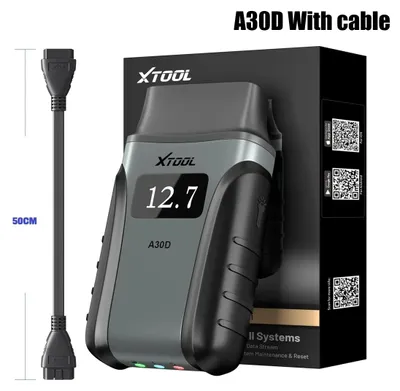 Produktbild von OBD2-Bluetooth-Diagnosegerät - A30D-Motoranalysator - Mit Kabel - Alle Systeme - 19+ Servicefunktionen - e lebenslange Updates - OBD-II