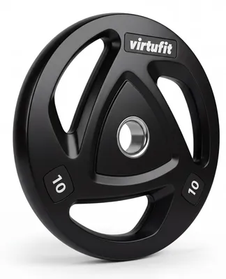 Produktbild von VirtuFit Olympische Gummihantelscheibe 10 kg 3-Griff mit 50 mm Öffnung
