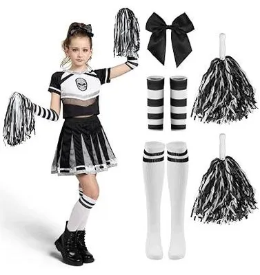 Zdjęcie produktu dla Kostium cheerleaderki zombie na halloween dla dziewczynek strój