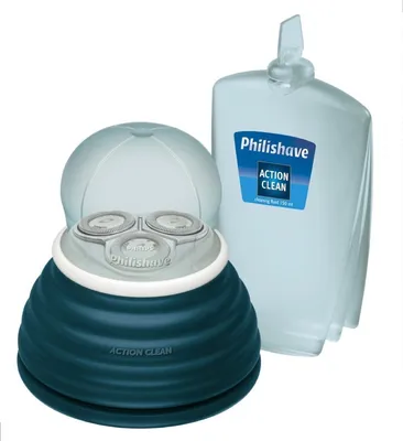 Produktbild von Philips Reinigungsset für Rasierköpfe HQ100, 150 ml, blau