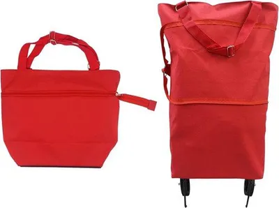 Produktbild von Kollaborationskarren mit Rädern - Einbaubare Einkaufswagen Oxford Tasche - Haus Einkaufswagen