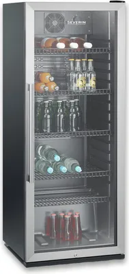Produktbild von SEVERIN Flaschenkühlschrank () FKS 8841 aus Edelstahl, schwarz Kühlschrank Flaschenkühlschrank Getränkekühlschrank
