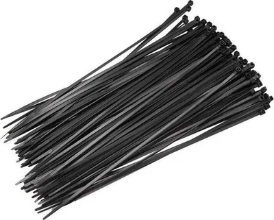 Obrázok produktu pre Bradas TS1148370B, Čierna, 1 hlava/hlavy, CE, PAHs, 370 mm, 4,8 mm, 100 kusov