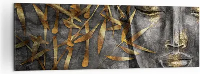 Produktbild von Bild auf Leinwand - Leinwandbild - Einteilig - Buddha Gold Bodhisattva - 160x50cm - Wand Bild - Wanddeko - Wandbilder - Leinwanddruck - Bilder - Wanddekoration - Leinwand bilder - AB160x50-4442