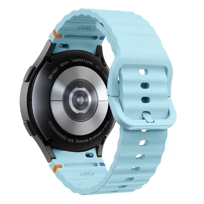 Obrázek produktu pro Pro Samsung Galaxy Watch 7 44 / 40 mm Silikonový pásek na ruku s vlnovým vzorem Light Blue