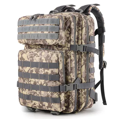 Produktbild von Militär rucksack 45L Taktischer Rucksack Wasserdicht, Survival Tactical backpack Für Wandern, Jagd, Trekking und andere Outdoor aktivitäte(Khaki Camo)