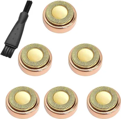 Produktbild von 6 Stück Ersatzköpfe für Flawless Gen 1 Gesichtshaarentferner 18K Rosévergoldet | Für schmerzfreie Gesichtshaarentfernung
