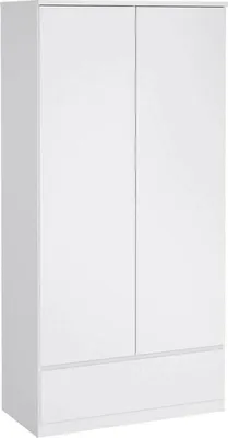 Produktbild von Schrank 2 Türen - Weiß Hochglanz Kleiderschrank 50x200.6h cm