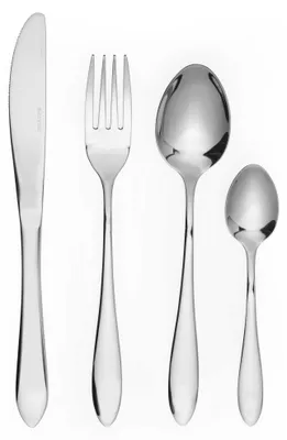 Besteckset 16-teilig, Edelstahl 18/10, für 4 Personen, spülmaschinengeeignet