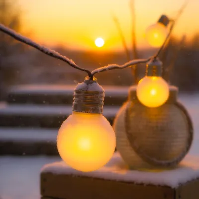 Produktbild von esotec Solar Glühbirnen Lichterkette Outdoor LED Gartenbeleuchtung außen 103526