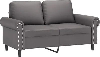 Produktbild von vidaXL 2-Sitzer-Sofa Grau 120 cm Kunstleder