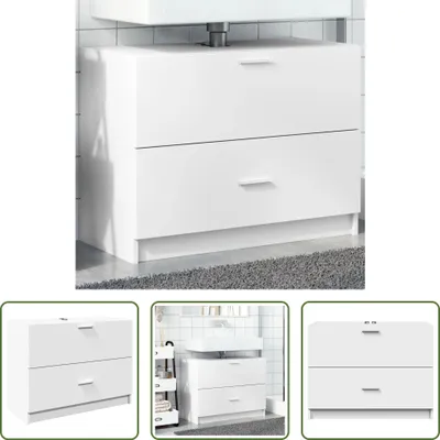 Produktbild von The Living Store Waschbeckenunterschrank Weiß 78x37x59 cm Holzwerkstoff
