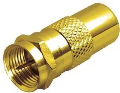 Produktbild von Kompaktadapter F-Stecker - Koaxstecker goldfarben 9,5 mm