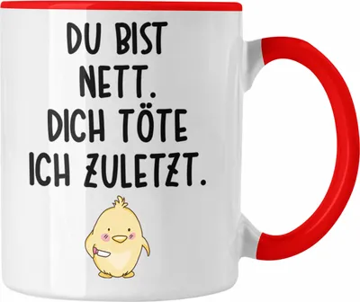 Produktbild von Trendation - Lustige Tasse Kollege Kollegin Geschenk Lustiger Spruch Kaffeetasse Sprüche Sarkasmus Tassen mit Sprüchen (Rot)
